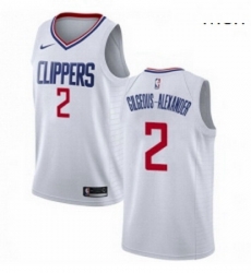Mens Nike Los Angeles Clippers 2 Shai Gilgeous Alexander Swingman White NBA Jersey Association Edition Mens Nike Los Angeles Clippers 2 Shai Gilgeous Alexander Swingman White NBA Jersey Association Edition