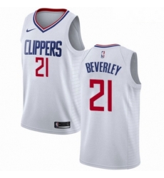 Mens Nike Los Angeles Clippers 21 Patrick Beverley Swingman White NBA Jersey Association Edition Mens Nike Los Angeles Clippers 21 Patrick Beverley Swingman White NBA Jersey Association Edition