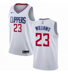 Mens Nike Los Angeles Clippers 23 Louis Williams Swingman White NBA Jersey Association Edition Mens Nike Los Angeles Clippers 23 Louis Williams Swingman White NBA Jersey Association Edition
