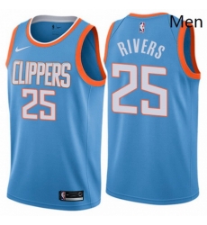 Mens Nike Los Angeles Clippers 25 Austin Rivers Authentic Blue NBA Jersey City Edition Mens Nike Los Angeles Clippers 25 Austin Rivers Authentic Blue NBA Jersey City Edition