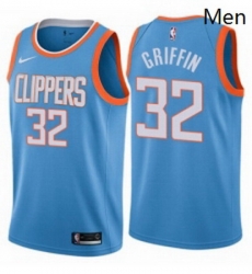 Mens Nike Los Angeles Clippers 32 Blake Griffin Authentic Blue NBA Jersey City Edition Mens Nike Los Angeles Clippers 32 Blake Griffin Authentic Blue NBA Jersey City Edition