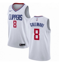 Mens Nike Los Angeles Clippers 8 Danilo Gallinari Swingman White NBA Jersey Association Edition Mens Nike Los Angeles Clippers 8 Danilo Gallinari Swingman White NBA Jersey Association Edition
