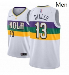 Men NBA 2018 19 New Orleans Pelicans 13 Cheick Diallo City Edition White Jersey Men NBA 2018 19 New Orleans Pelicans 13 Cheick Diallo City Edition White Jersey