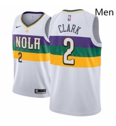 Men NBA 2018 19 New Orleans Pelicans 2 Ian Clark City Edition White Jersey Men NBA 2018 19 New Orleans Pelicans 2 Ian Clark City Edition White Jersey