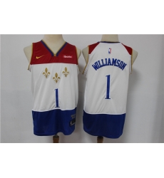 Men New Orleans Pelicans 1 Zion Williamson White 2020 21 City Edition Nike Swingman Men New Orleans Pelicans 1 Zion Williamson White 2020 21 City Edition Nike Swingman