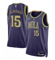 Men New Orleans Pelicans 15 Jose Alvarado Purple 2024 25 City Ediiton Stitched Basketball Jersey Men New Orleans Pelicans 15 Jose Alvarado Purple 2024 25 City Ediiton Stitched Basketball Jersey