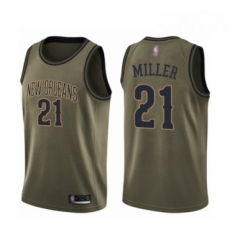 Mens New Orleans Pelicans 21 Darius Miller Swingman Green Salute to Service Basketball Jersey Mens New Orleans Pelicans 21 Darius Miller Swingman Green Salute to Service Basketball Jersey