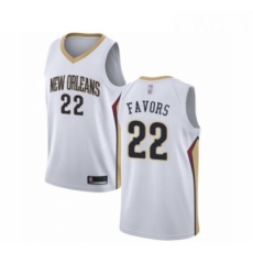 Mens New Orleans Pelicans 22 Derrick Favors Authentic White Basketball Jersey Association Edition Mens New Orleans Pelicans 22 Derrick Favors Authentic White Basketball Jersey Association Edition