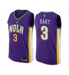 Mens New Orleans Pelicans 3 Josh Hart Authentic Purple Basketball Jersey City Edition Mens New Orleans Pelicans 3 Josh Hart Authentic Purple Basketball Jersey City Edition