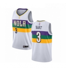 Mens New Orleans Pelicans 3 Josh Hart Authentic White Basketball Jersey City Edition Mens New Orleans Pelicans 3 Josh Hart Authentic White Basketball Jersey City Edition