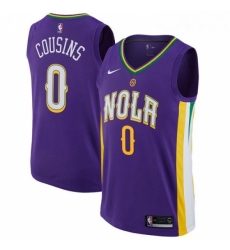 Mens Nike New Orleans Pelicans 0 DeMarcus Cousins Authentic Purple NBA Jersey City Edition Mens Nike New Orleans Pelicans 0 DeMarcus Cousins Authentic Purple NBA Jersey City Edition