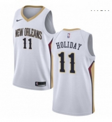 Mens Nike New Orleans Pelicans 11 Jrue Holiday Authentic White Home NBA Jersey Association Edition Mens Nike New Orleans Pelicans 11 Jrue Holiday Authentic White Home NBA Jersey Association Edition