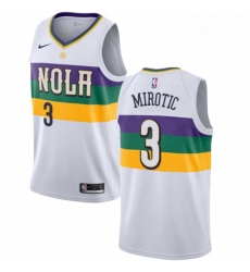 Mens Nike New Orleans Pelicans 3 Nikola Mirotic Swingman White NBA Jersey City Edition Mens Nike New Orleans Pelicans 3 Nikola Mirotic Swingman White NBA Jersey City Edition