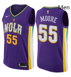 Mens Nike New Orleans Pelicans 55 ETwaun Moore Swingman Purple NBA Jersey City Edition Mens Nike New Orleans Pelicans 55 ETwaun Moore Swingman Purple NBA Jersey City Edition
