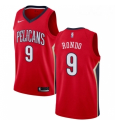 Mens Nike New Orleans Pelicans 9 Rajon Rondo Authentic Red Alternate NBA Jersey Statement Edition Mens Nike New Orleans Pelicans 9 Rajon Rondo Authentic Red Alternate NBA Jersey Statement Edition