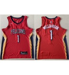 Pelicans 1 Zion Williamson Red Nike Swingman Jersey Pelicans 1 Zion Williamson Red Nike Swingman Jersey