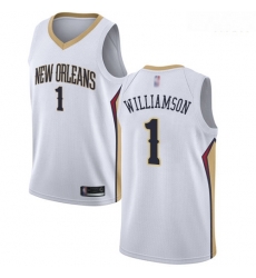 Pelicans #1 Zion Williamson White Basketball Swingman Association Edition Jersey Pelicans #1 Zion Williamson White Basketball Swingman Association Edition Jersey