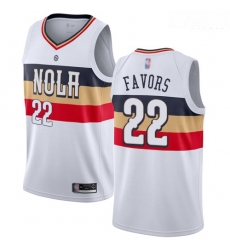 Pelicans #22 Derrick Favors White Basketball Swingman Earned Edition Jersey Pelicans #22 Derrick Favors White Basketball Swingman Earned Edition Jersey