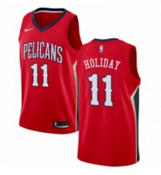 Womens Nike New Orleans Pelicans 11 Jrue Holiday Authentic Red Alternate NBA Jersey Statement Edition Womens Nike New Orleans Pelicans 11 Jrue Holiday Authentic Red Alternate NBA Jersey Statement Edition