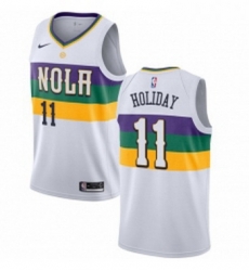 Womens Nike New Orleans Pelicans 11 Jrue Holiday Swingman White NBA Jersey City Edition Womens Nike New Orleans Pelicans 11 Jrue Holiday Swingman White NBA Jersey City Edition