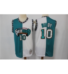Grizzlies 10 Mike Bibby Blue White Split Hardwood Classics Jersey Grizzlies 10 Mike Bibby Blue White Split Hardwood Classics Jersey