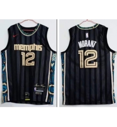 Men Memphis Grizzlies 12 Ja Morant 2020 2021 City Edition Stitched NBA Jersey Men Memphis Grizzlies 12 Ja Morant 2020 2021 City Edition Stitched NBA Jersey