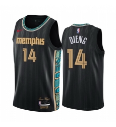 Men Nike Memphis Grizzlies 14 Gorgui Dieng Black NBA Swingman 2020 21 City Edition Jersey Men Nike Memphis Grizzlies 14 Gorgui Dieng Black NBA Swingman 2020 21 City Edition Jersey