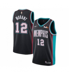 Men's Memphis Grizzlies #12 Ja Morant 2021 Black Swingman Stitched Basketball Jersey Men's Memphis Grizzlies #12 Ja Morant 2021 Black Swingman Stitched Basketball Jersey