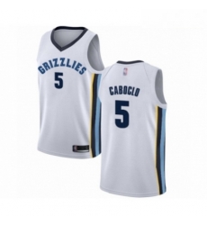 Mens Memphis Grizzlies 5 Bruno Caboclo Authentic White Basketball Jersey Association Edition Mens Memphis Grizzlies 5 Bruno Caboclo Authentic White Basketball Jersey Association Edition