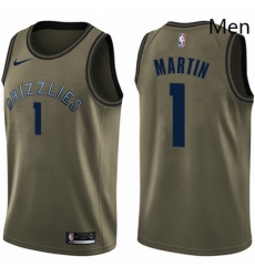 Mens Nike Memphis Grizzlies 1 Jarell Martin Swingman Green Salute to Service NBA Jersey Mens Nike Memphis Grizzlies 1 Jarell Martin Swingman Green Salute to Service NBA Jersey