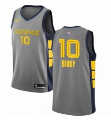 Mens Nike Memphis Grizzlies 10 Mike Bibby Swingman Gray NBA Jersey City Edition Mens Nike Memphis Grizzlies 10 Mike Bibby Swingman Gray NBA Jersey City Edition