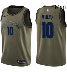 Mens Nike Memphis Grizzlies 10 Mike Bibby Swingman Green Salute to Service NBA Jersey Mens Nike Memphis Grizzlies 10 Mike Bibby Swingman Green Salute to Service NBA Jersey
