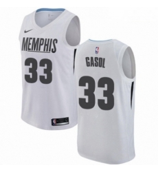 Mens Nike Memphis Grizzlies 33 Marc Gasol Authentic White NBA Jersey City Edition Mens Nike Memphis Grizzlies 33 Marc Gasol Authentic White NBA Jersey City Edition