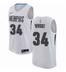 Mens Nike Memphis Grizzlies 34 Brandan Wright Authentic White NBA Jersey City Edition Mens Nike Memphis Grizzlies 34 Brandan Wright Authentic White NBA Jersey City Edition