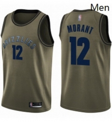 Nike Memphis Grizzlies 12 Ja Morant Green Basketball Swingman Salute to Service Jersey Nike Memphis Grizzlies 12 Ja Morant Green Basketball Swingman Salute to Service Jersey
