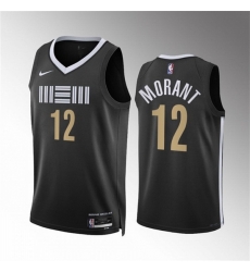 Youth Memphis Grizzlies 12 Ja Morant Black 2023 24 City Edition Stitched Basketball Jersey Youth Memphis Grizzlies 12 Ja Morant Black 2023 24 City Edition Stitched Basketball Jersey