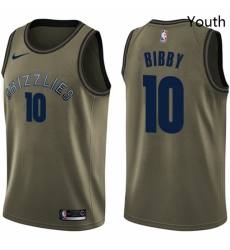 Youth Nike Memphis Grizzlies 10 Mike Bibby Swingman Green Salute to Service NBA Jersey Youth Nike Memphis Grizzlies 10 Mike Bibby Swingman Green Salute to Service NBA Jersey