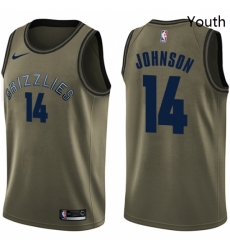 Youth Nike Memphis Grizzlies 14 Brice Johnson Swingman Green Salute to Service NBA Jersey Youth Nike Memphis Grizzlies 14 Brice Johnson Swingman Green Salute to Service NBA Jersey