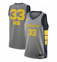 Youth Nike Memphis Grizzlies 33 Marc Gasol Swingman Gray NBA Jersey City Edition Youth Nike Memphis Grizzlies 33 Marc Gasol Swingman Gray NBA Jersey City Edition