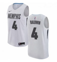 Youth Nike Memphis Grizzlies 4 Wade Baldwin Swingman White NBA Jersey City Edition Youth Nike Memphis Grizzlies 4 Wade Baldwin Swingman White NBA Jersey City Edition