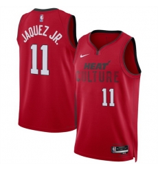 Men Miami Heat 11 Jaime Jaquez Jr Red 2024 25 City Edition Stitched Basketball Jersey Men Miami Heat 11 Jaime Jaquez Jr Red 2024 25 City Edition Stitched Basketball Jersey
