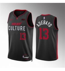 Men Miami Heat 13 Bam Adebayo Black 2023 24 City Edition Stitched Basketball Jersey 412 Men Miami Heat 13 Bam Adebayo Black 2023 24 City Edition Stitched Basketball Jersey 412