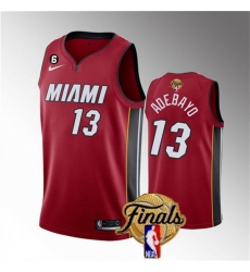 Men Miami Heat 13 Bam Adebayo Red 2023 Finals Statement Edition With NO 6 Patch Stitched Basketball Jersey Men Miami Heat 13 Bam Adebayo Red 2023 Finals Statement Edition With NO 6 Patch Stitched Basketball Jersey