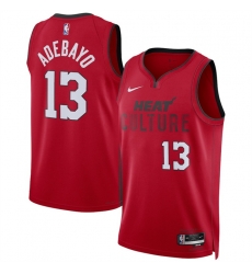 Men Miami Heat 13 Bam Adebayo Red 2024 25 City Edition Stitched Basketball Jersey Men Miami Heat 13 Bam Adebayo Red 2024 25 City Edition Stitched Basketball Jersey