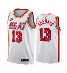 Men Miami Heat 13 Bam Adebayo White Classic Edition Stitched Basketball Jersey Men Miami Heat 13 Bam Adebayo White Classic Edition Stitched Basketball Jersey