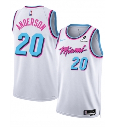 Men Miami Heat 20 Kyle Anderson White 2025 City Edition Stitched Basketball Jersey Men Miami Heat 20 Kyle Anderson White 2025 City Edition Stitched Basketball Jersey
