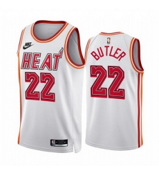 Men Miami Heat 22 Jimmy Butler White Classic Edition Stitched Basketball Jersey Men Miami Heat 22 Jimmy Butler White Classic Edition Stitched Basketball Jersey
