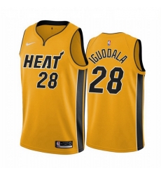 Men Miami Heat 28 Andre Iguodala Yellow NBA Swingman 2020 21 Earned Edition Jersey Men Miami Heat 28 Andre Iguodala Yellow NBA Swingman 2020 21 Earned Edition Jersey
