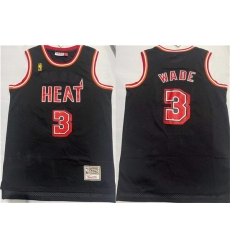 Men Miami Heat 3 Dwyane Wade Black Stitched Basketball Jersey Men Miami Heat 3 Dwyane Wade Black Stitched Basketball Jersey