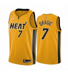 Men Miami Heat 7 Goran Dragic Yellow NBA Swingman 2020 21 Earned Edition Jersey Men Miami Heat 7 Goran Dragic Yellow NBA Swingman 2020 21 Earned Edition Jersey